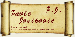 Pavle Josipović vizit kartica
